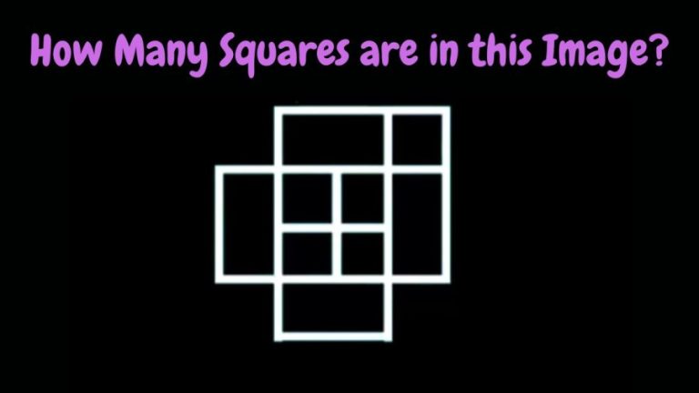 Brain Teaser Observation Test - How Many Squares are in this Image?