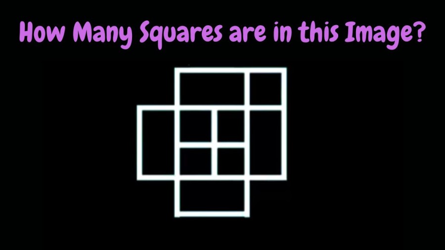 Brain Teaser Observation Test - How Many Squares are in this Image?