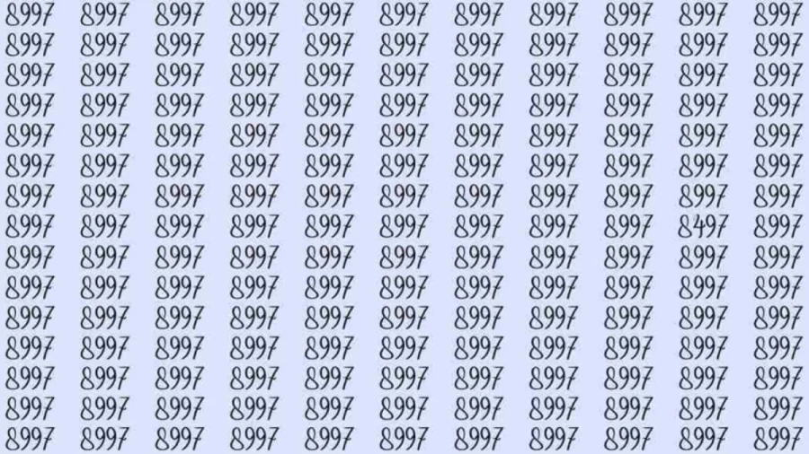 Optical Illusion: If you have sharp eyes find 8497 among 8997 in 10 Seconds?