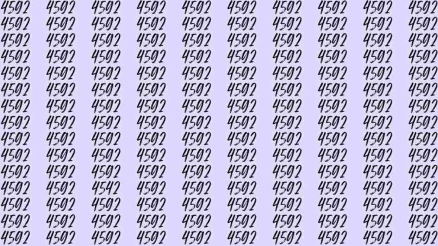 Optical Illusion: If you have eagle eyes find 4542 among 4592 in 15 Seconds?