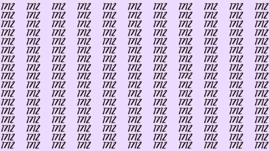 Optical Illusion: Can you find 1772 among 1712 in 15 Seconds? Explanation and Solution to the Optical Illusion