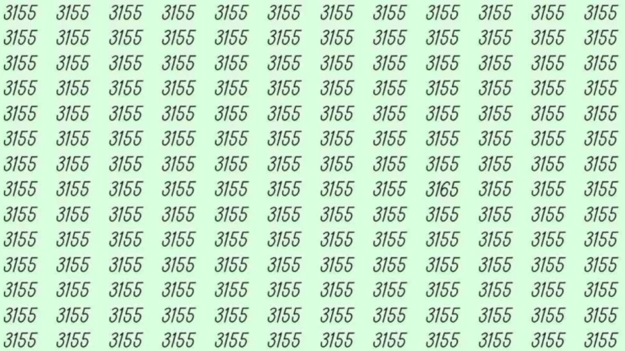 Optical Illusion: Can you find 3165 among 3155 in 8 Seconds? Explanation and Solution to the Optical Illusion