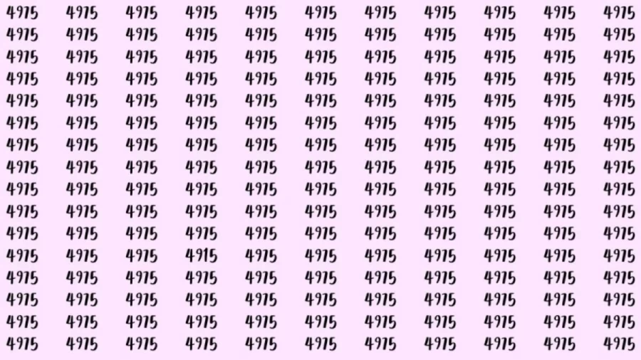 Can You Spot 4915 among 4975 in 15 Seconds? Explanation and Solution to the Optical Illusion